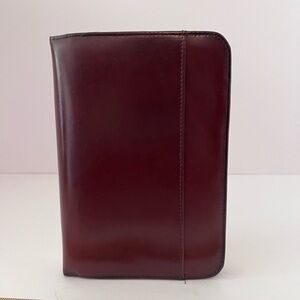 Mundex Portfolio Day Planner Wallet Cards Organizer Binder Top Grain Leather